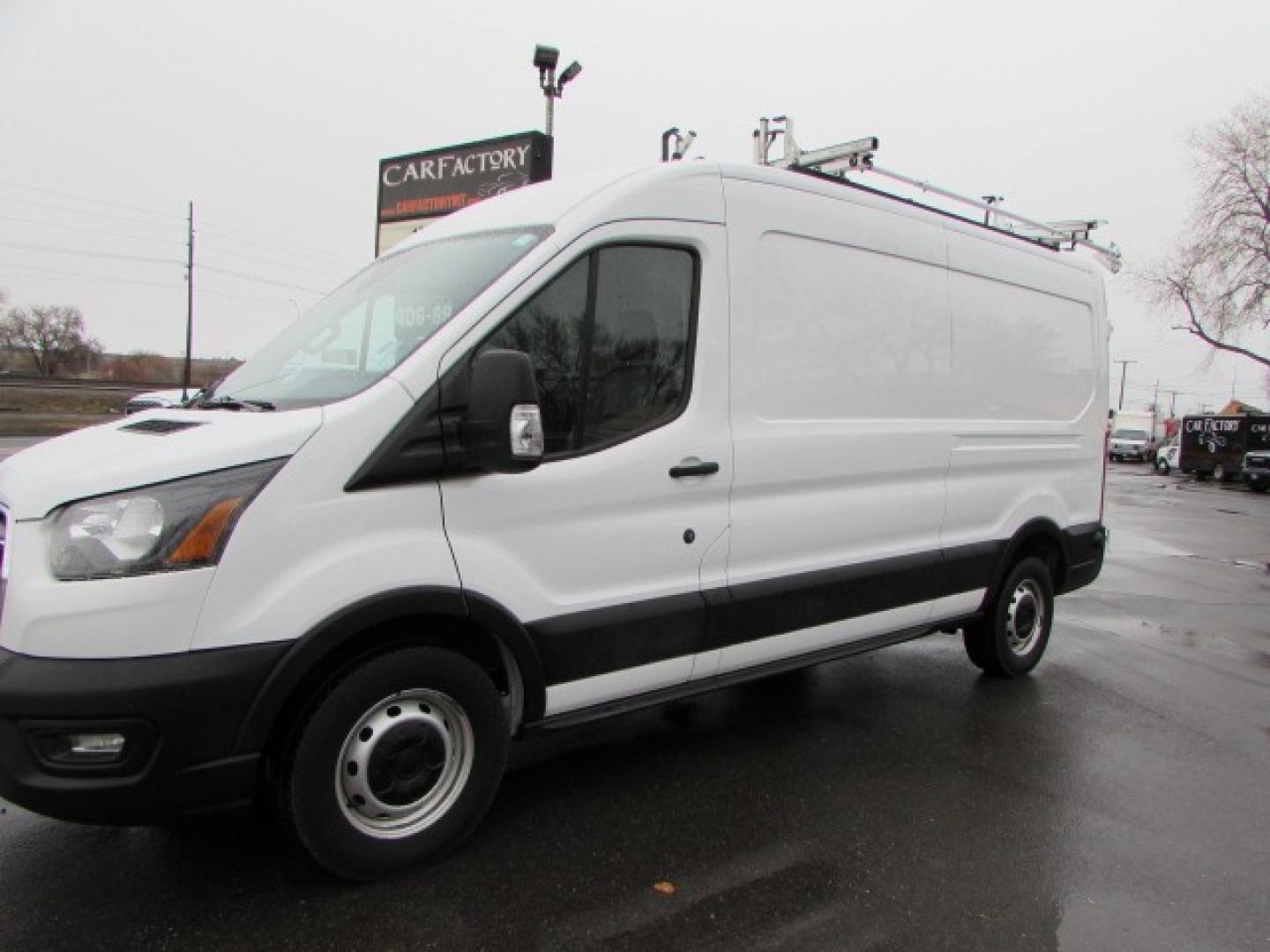 2020 White /Black Ford Transit 350 (1FTBW9C86LK) with an 3.5L PFDI V6 Gas engine, 10 speed Automatic transmission, located at 4562 State Avenue, Billings, MT, 59101, (406) 896-9833, 45.769516, -108.526772 - 2020 Ford Transit 350 Van Medium Roof 148-in. WB Cargo Van - One owner! 3.5L PFDI Gasoline V6 - 10 speed automatic transmission - rear wheel drive - 117,088 miles - One owner - Inspected and serviced - copy of inspection and work performed as well as a full vehicle history report provided Air - Photo#0